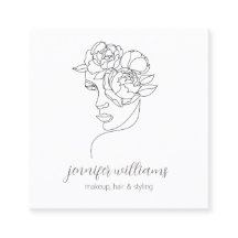 ミニマル顔美しいロゴメイクアップアーティストQR