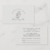 ミニマル顔美しいロゴ美容師 名刺 (正面/裏面)