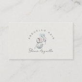 ミニマル顔美しいロゴ美容師 名刺 (正面)