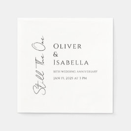 ミニマル願10周年結婚を迎える スタンダードカクテルナプキン