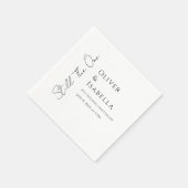 ミニマル願10周年結婚を迎える スタンダードカクテルナプキン (角)