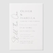 ミニマル願10周年結婚を迎える ベラム紙招待状 (正面)