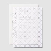 ミニマル願10周年結婚を迎える ベラム紙招待状 (オフセット (招待状))