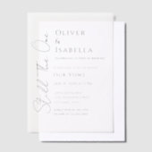 ミニマル願10周年結婚を迎える ベラム紙招待状 (オフセット)