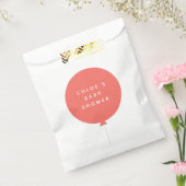 ミニマル風船 |コーラルピンクかわいい赤ちゃんシャワー フェイバーバッグ (封をした状態)