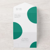 ミニマル風船 | Green Kidの誕生日パーティー オールインワン招待状 (外側)