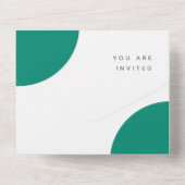 ミニマル風船 | Green Kidの誕生日パーティー オールインワン招待状 (裏面)