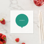 ミニマル風船 | Green Kidの誕生日パーティー スタンダードカクテルナプキン (インサイチュ)
