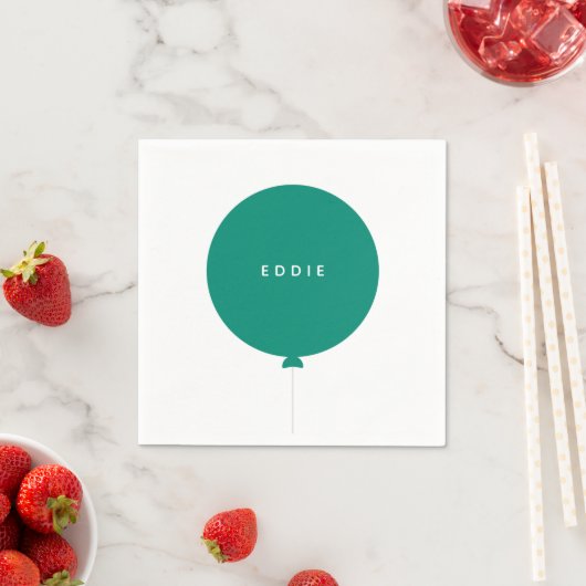 ミニマル風船 | Green Kidの誕生日パーティー スタンダードカクテルナプキン (インサイチュ)
