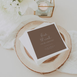 ミニマル食べス・ブラウン結婚したドリンク スタンダードカクテルナプキン