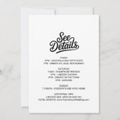 ミニマル飲リストブラック「恋のバチェロレッテ 招待状 (裏面)