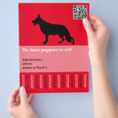 ミニマル飼い犬パーソナライズされた チラシ (手)