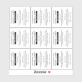 ミニマル香水ローラーボトル透明ラベル シール (シート)