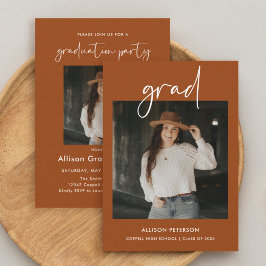 ミニマル高校の卒業パーティー写真 招待状