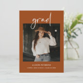 ミニマル高校の卒業パーティー写真 招待状 (スタンド正面)