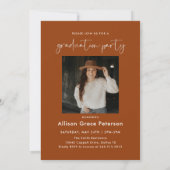 ミニマル高校の卒業パーティー写真 招待状 (裏面)