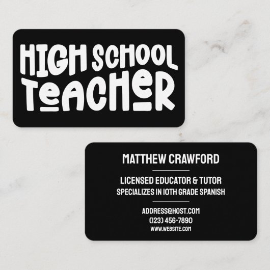 ミニマル高校先生講師 名刺 (正面/裏面)