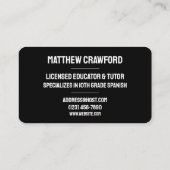 ミニマル高校先生講師 名刺 (裏面)