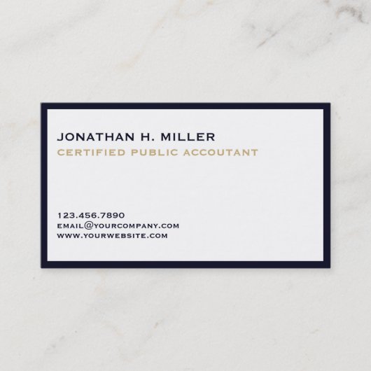 ミニマル高級会計士 名刺 (正面)