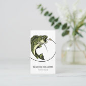 ミニマル魚釣りガイド魚釣り文字 名刺 (スタンド正面)