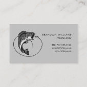 ミニマル魚釣りガイド魚釣り文字 名刺 (裏面)