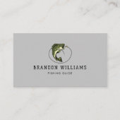 ミニマル魚釣りガイド魚釣り文字 名刺 (正面)