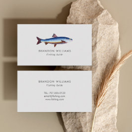 ミニマル魚釣りガイド魚釣り文字 名刺