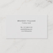 ミニマル魚釣りガイド魚釣り文字 名刺 (裏面)