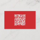 ミニマル鮮やかス赤プロフェッショナル写真QR 名刺 (裏面)