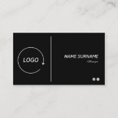 ミニマル鮮やかリスト名刺デザイン 名刺 (裏面)