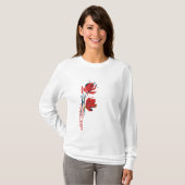 ミニマル鮮やか花 Tシャツ (正面フル)