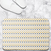 ミニマル黄色のグレー水玉模様パターン バスマット