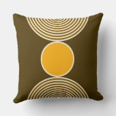 ミニマル黄色の円パターン クッション (裏面)