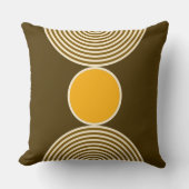 ミニマル黄色の円パターン クッション (正面)