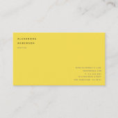ミニマル黄色プロフェッショナル名刺 名刺 (正面)