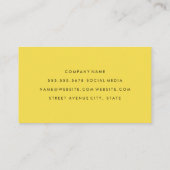 ミニマル黄色 名刺 (裏面)
