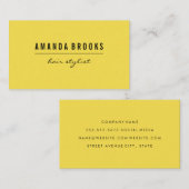 ミニマル黄色 名刺 (正面/裏面)