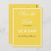 ミニマル黄色 – 日付はがきを保存 ポストカード (正面/裏面)