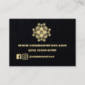 ミニマル黄金の花 名刺 (裏面)