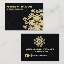 ミニマル黄金の花 名刺