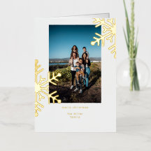 ミニマル黄金の雪片メリークリスマスフォト