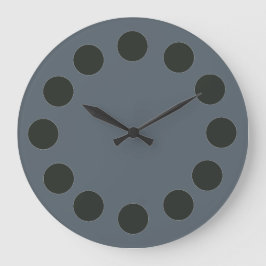 ミニマル黒のドットカスタムカラー ラージ壁時計