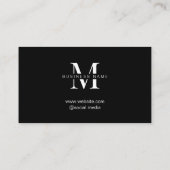 ミニマル黒イニシャルスクリプト ロイヤリティカード (裏面)