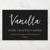 ミニマル黒キャンドルラベル フードラベル (シングルラベル)