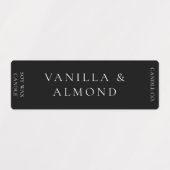 ミニマル黒キャンドルラベル ラベル (デザイン1)