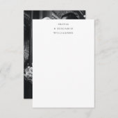 ミニマル黒タイポグラフィ結婚写真の名前  サンキューカード (正面/裏面)