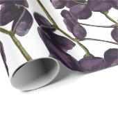 ミニマル黒フローラ ラッピングペーパー (ロールコーナー)