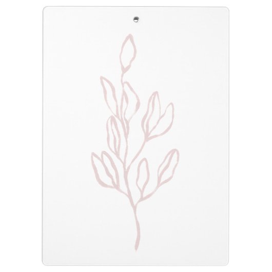 ミニマル黒フローラcremeパターンクリップボード クリップボード (裏面)