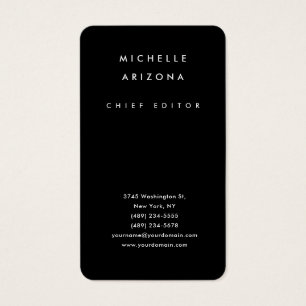ミニマル黒プロフェッショナルモダンプロファイルカード