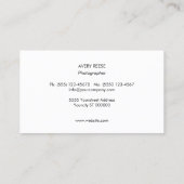 ミニマル黒プロフェッショナルモダン長方形 名刺 (裏面)